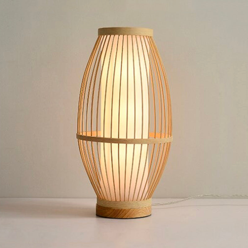 Bambu Lampa Sängbord - Handvävd Naturlig Design Carvallo