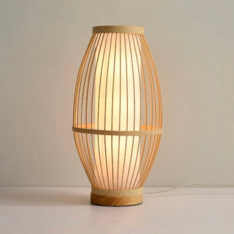 Bambu Lampa Sängbord - Handvävd Naturlig Design Carvallo