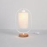 Industriell stil trä sänglamp med metalldetalj Carvallo