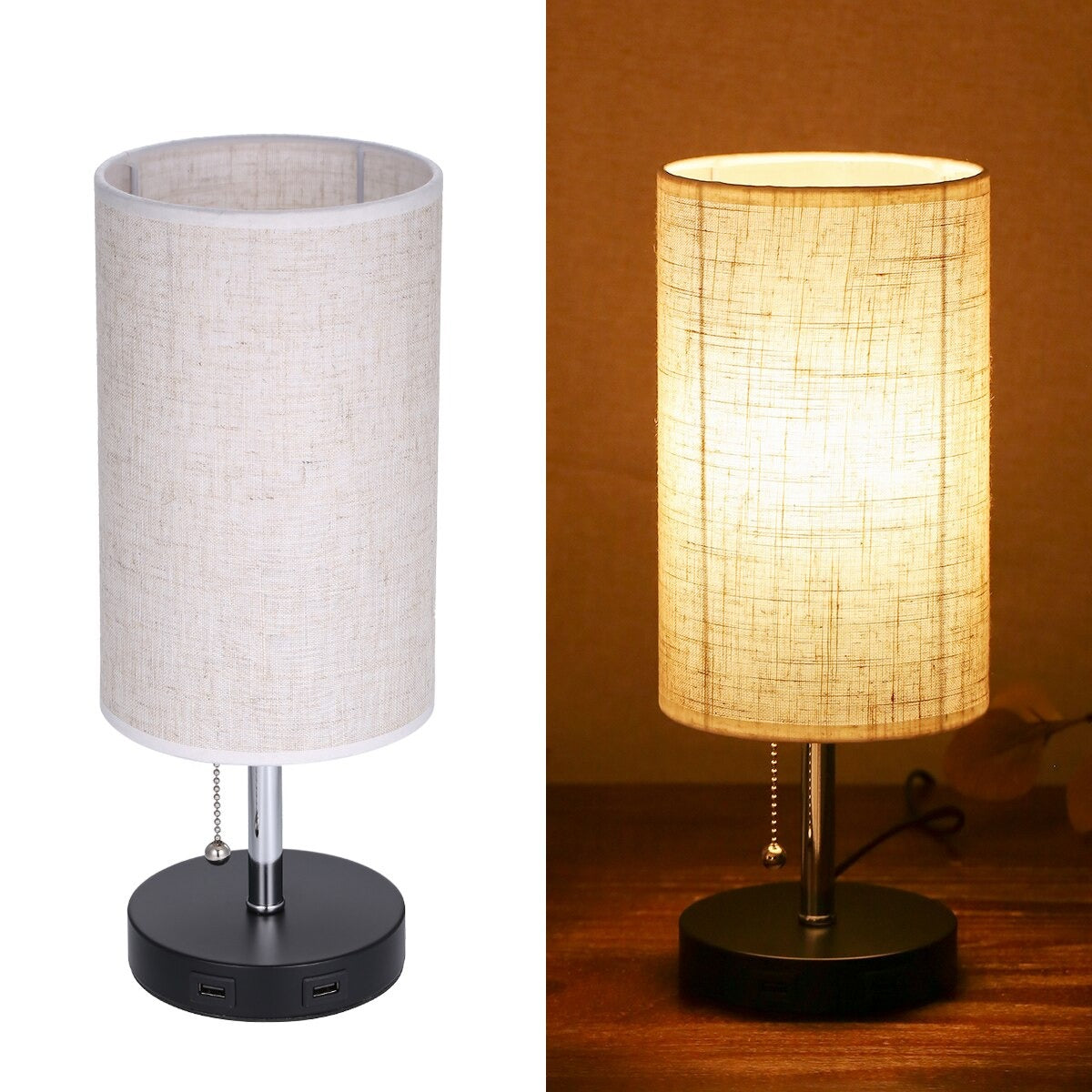 ScandiLight Bordslampa – Modern Sänglampa med USB & Touch Hemnix