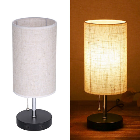 ScandiLight Bordslampa – Modern Sänglampa med USB & Touch Hemnix