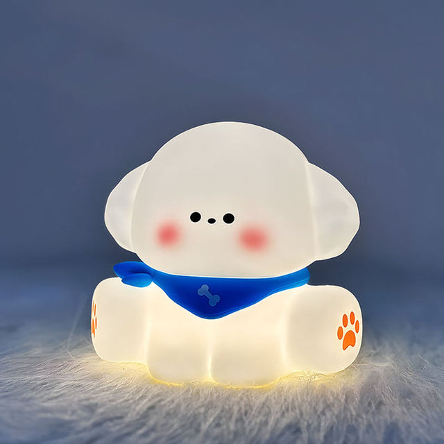 PawBeam - Söt hundformad sänglampa med mjukt LED-ljus och kompakt design Carvallo