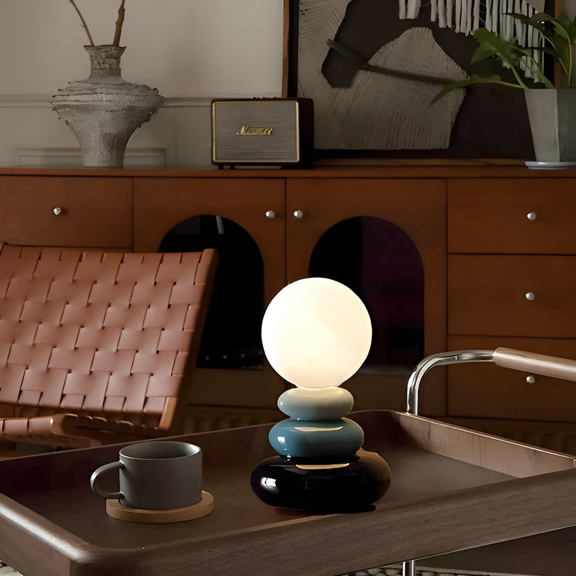 Carvallo - Modern Lampa Med Natursten För Fridfull Belysning Carvallo