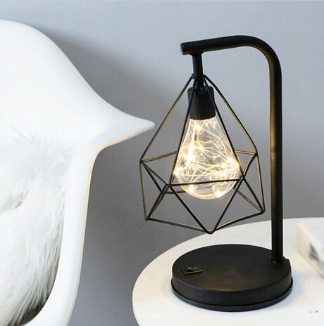 Trådlös industriell sänglamp med LED-lampa och vintage-stil Carvallo