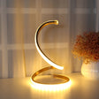 Spiral LED Sänglampa med gyllene aluminumdesign Carvallo