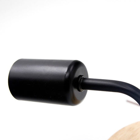 Svart/vit och trä väggsänglampa för moderna hem Carvallo