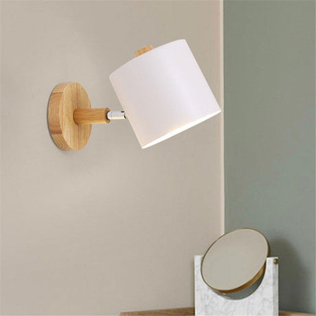 Skandinavisk stil trä väggsänglampa med touchsensor Carvallo