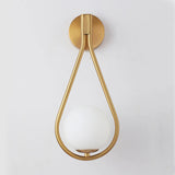 Guldfärgad metallkula väggsänglampa med USB-laddningsfunktion Carvallo
