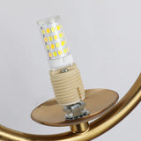 Guldfärgad metallkula väggsänglampa med USB-laddningsfunktion Carvallo