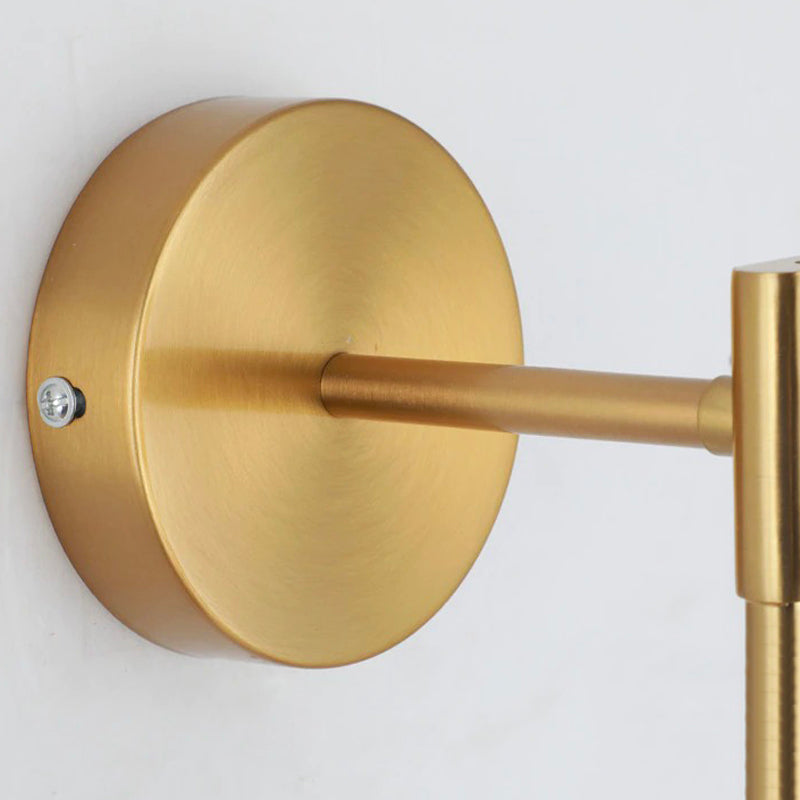 Guldfärgad metallkula väggsänglampa med USB-laddningsfunktion Carvallo