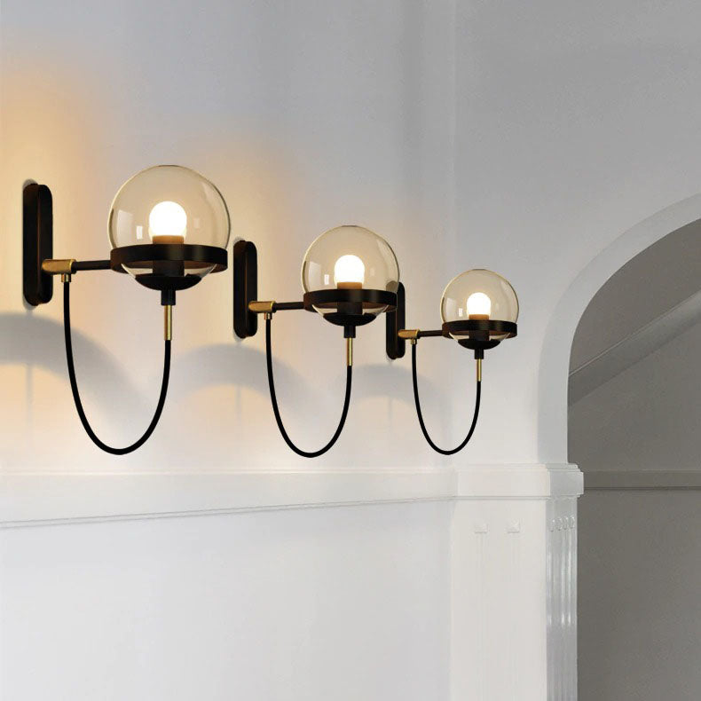 Stilig Design Vägg Sänglampa med Glasbollskärm Carvallo