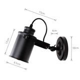 Vintage Industriell Väggen Sänglampa med Metallstruktur Carvallo