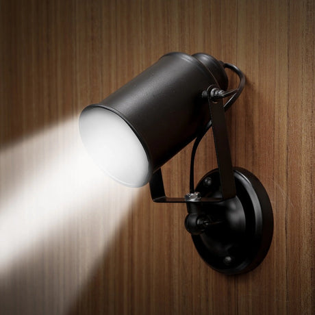 Vintage Industriell Väggen Sänglampa med Metallstruktur Carvallo