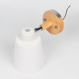 Trä Modern Vägg Sänglampa med Vintage Klockform Carvallo