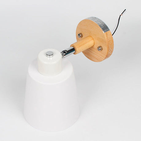 Trä Modern Vägg Sänglampa med Vintage Klockform Carvallo