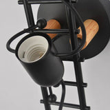 Industriell Original Väggsänglampett med Metall och Trä Carvallo