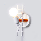 Industriell Original Väggsänglampett med Metall och Trä Carvallo