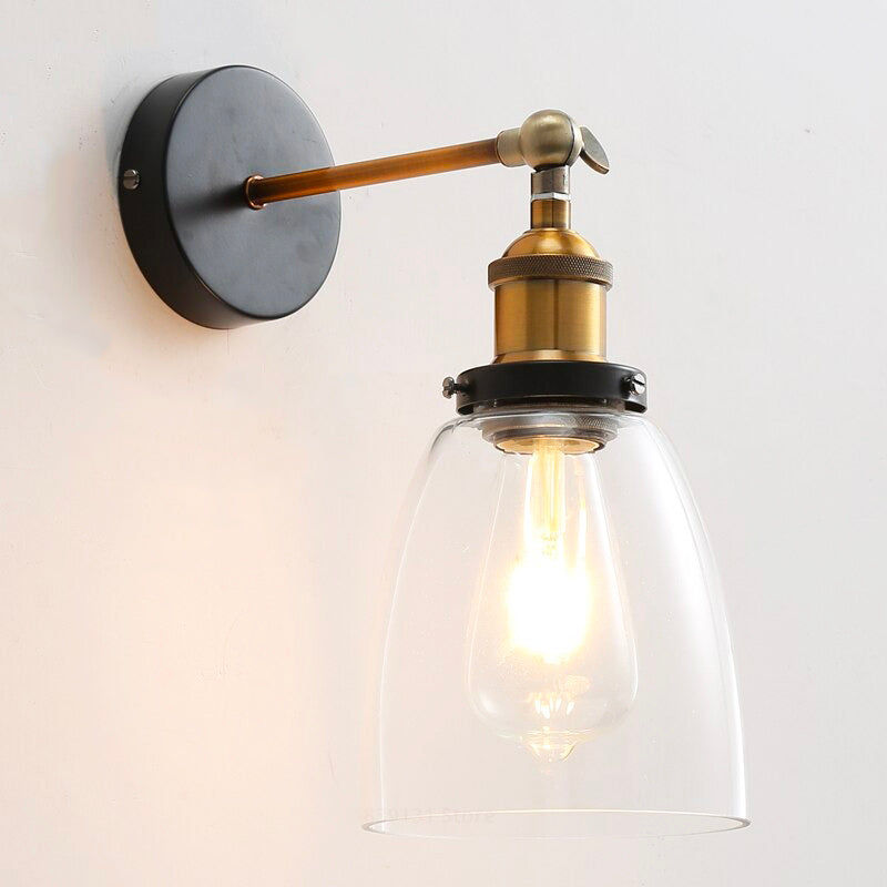 Vintage Glas Väggsänglampa i Klassisk Design Carvallo