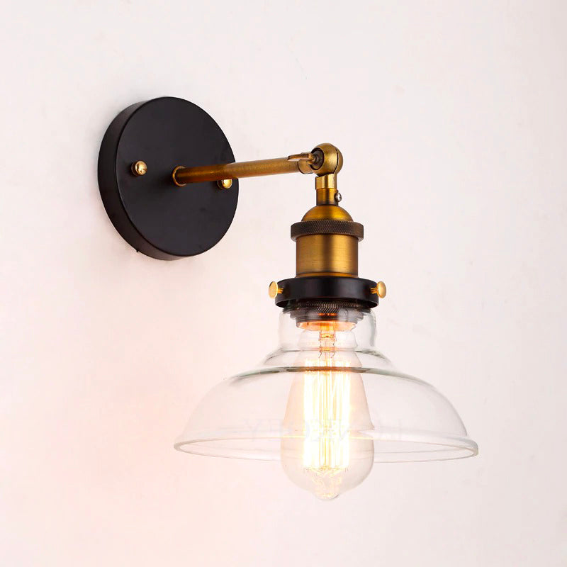 Vintage Glas Väggsänglampa i Klassisk Design Carvallo