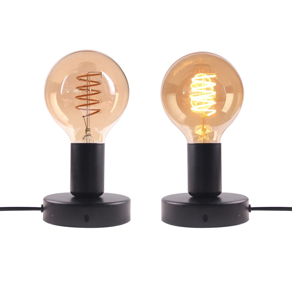 Retro Edison Sängbordslampa med Aluminiumkropp och Vintage Stil Carvallo