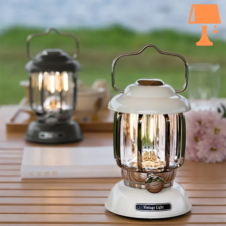 RetroGlow - LED-lampa i vintage lanternstil med justerbar ljusstyrka Carvallo