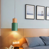 Trä Hängande Sänglampor med Vintage Metallstruktur Carvallo