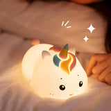 Carvallo - Kawaii Unicorn Touch sänglampa för flickor Carvallo