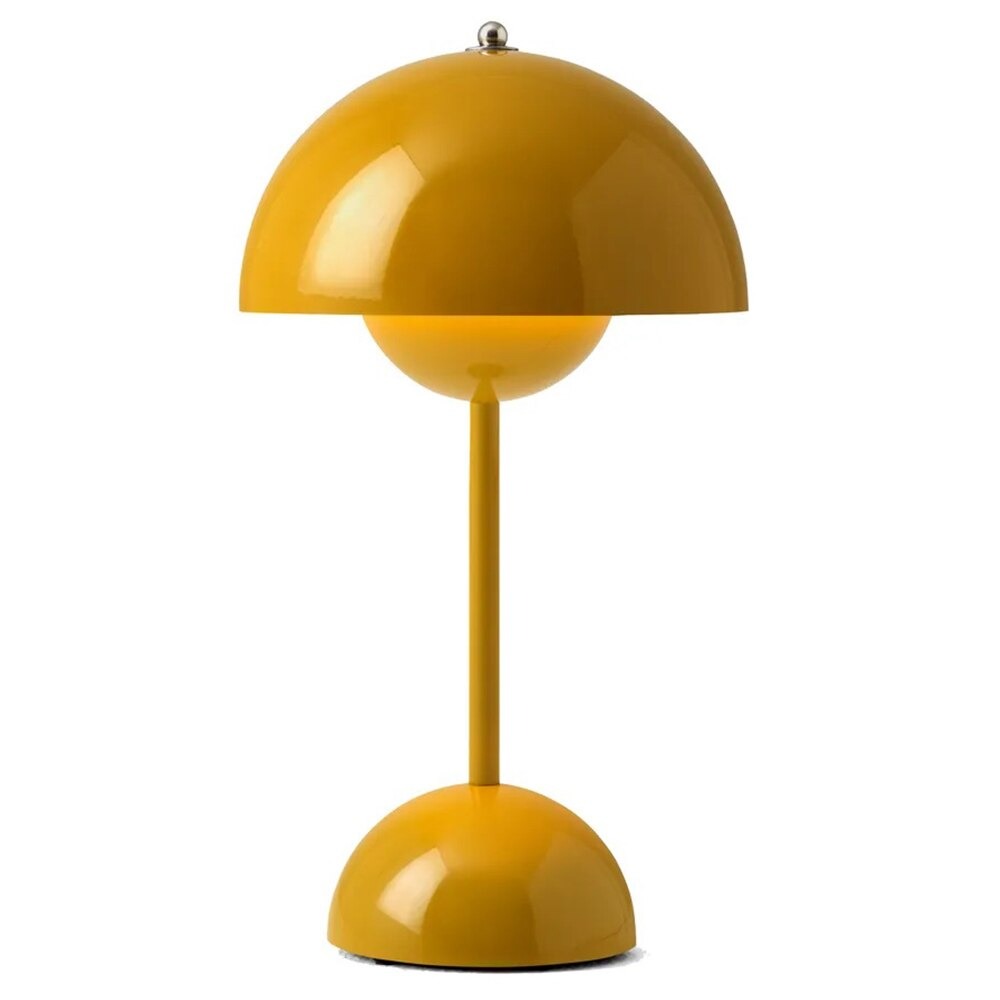 Vintage Svamp Sänglampa med Metallstruktur Carvallo
