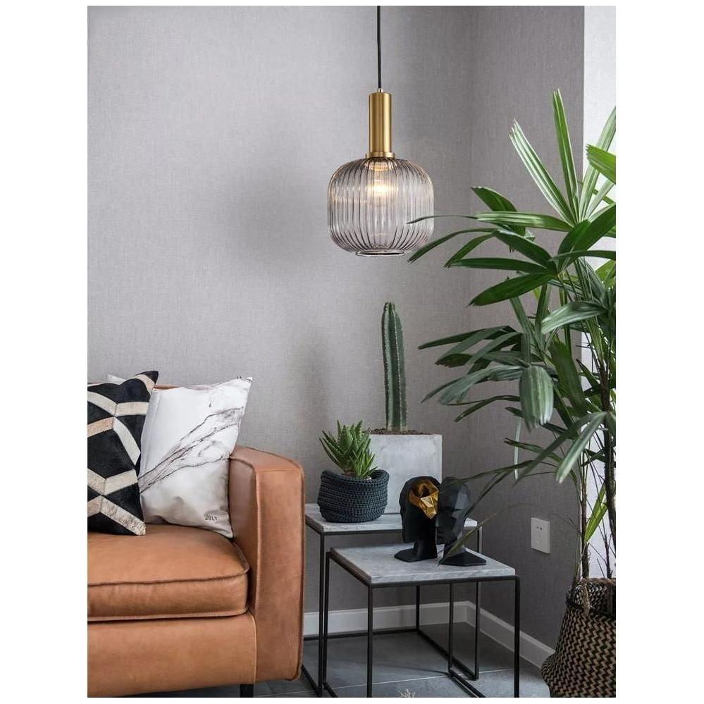 Hängelampa i färgat glas – Vintage & Dekorativ | För vardagsrum & matsal Carvallo