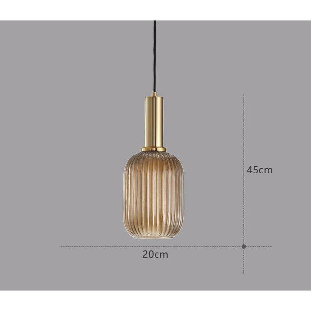 Hängelampa i färgat glas – Vintage & Dekorativ | För vardagsrum & matsal Carvallo