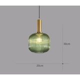 Hängelampa i färgat glas – Vintage & Dekorativ | För vardagsrum & matsal Carvallo