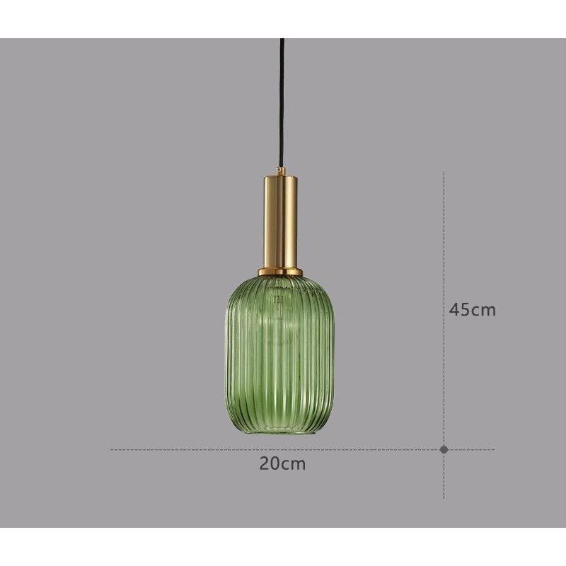 Hängelampa i färgat glas – Vintage & Dekorativ | För vardagsrum & matsal Carvallo