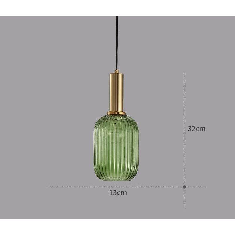 Hängelampa i färgat glas – Vintage & Dekorativ | För vardagsrum & matsal Carvallo