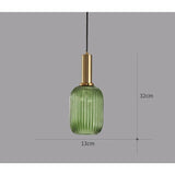 Hängelampa i färgat glas – Vintage & Dekorativ | För vardagsrum & matsal Carvallo