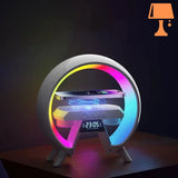 NovaBeam - Futuristisk LED-lampa med trådlös laddning och digital klocka Carvallo