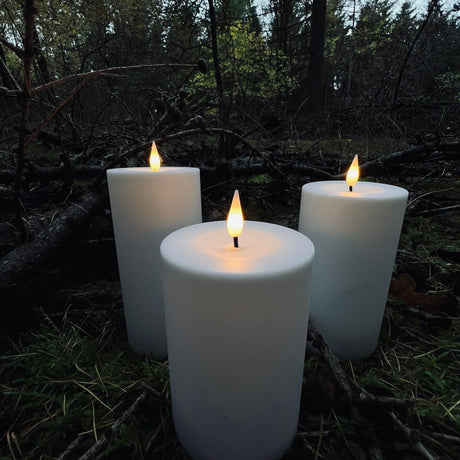 Utomhus LED Ljusfri Pilarljus Set Carvallo