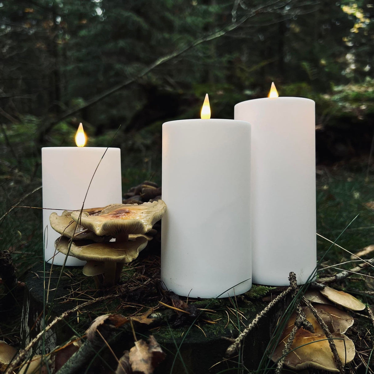 Utomhus LED Ljusfri Pilarljus Set Carvallo