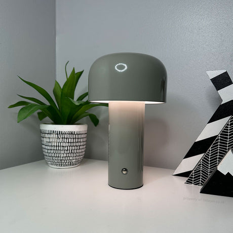 Trådlampad Svampbordslampa | USB-C Uppladdningsbar | 3 Ljusstyrkenivåer | 8" Modern LED Ljus Carvallo