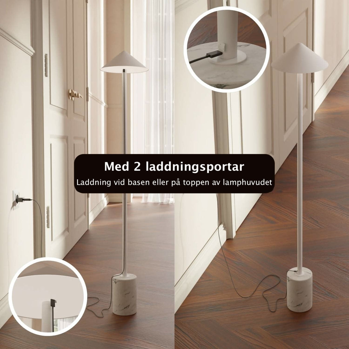 Saphira Akku Golvlampa Carvallo