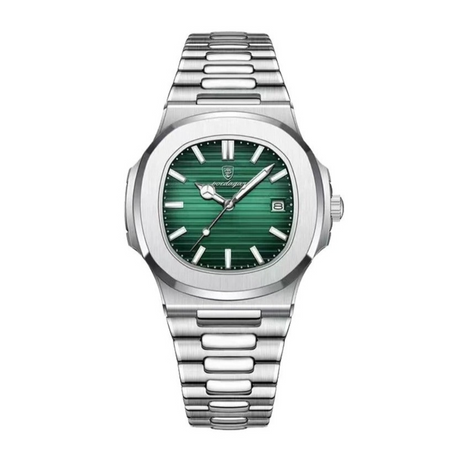 Lyxklocka i rostfritt stål för män-Hemnix-Grön-Hemnix