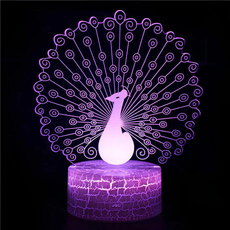 PeacockGlow – Stilren LED-bordslampa med färgjusteringsteknologi för en rolig ljusupplevelse Carvallo