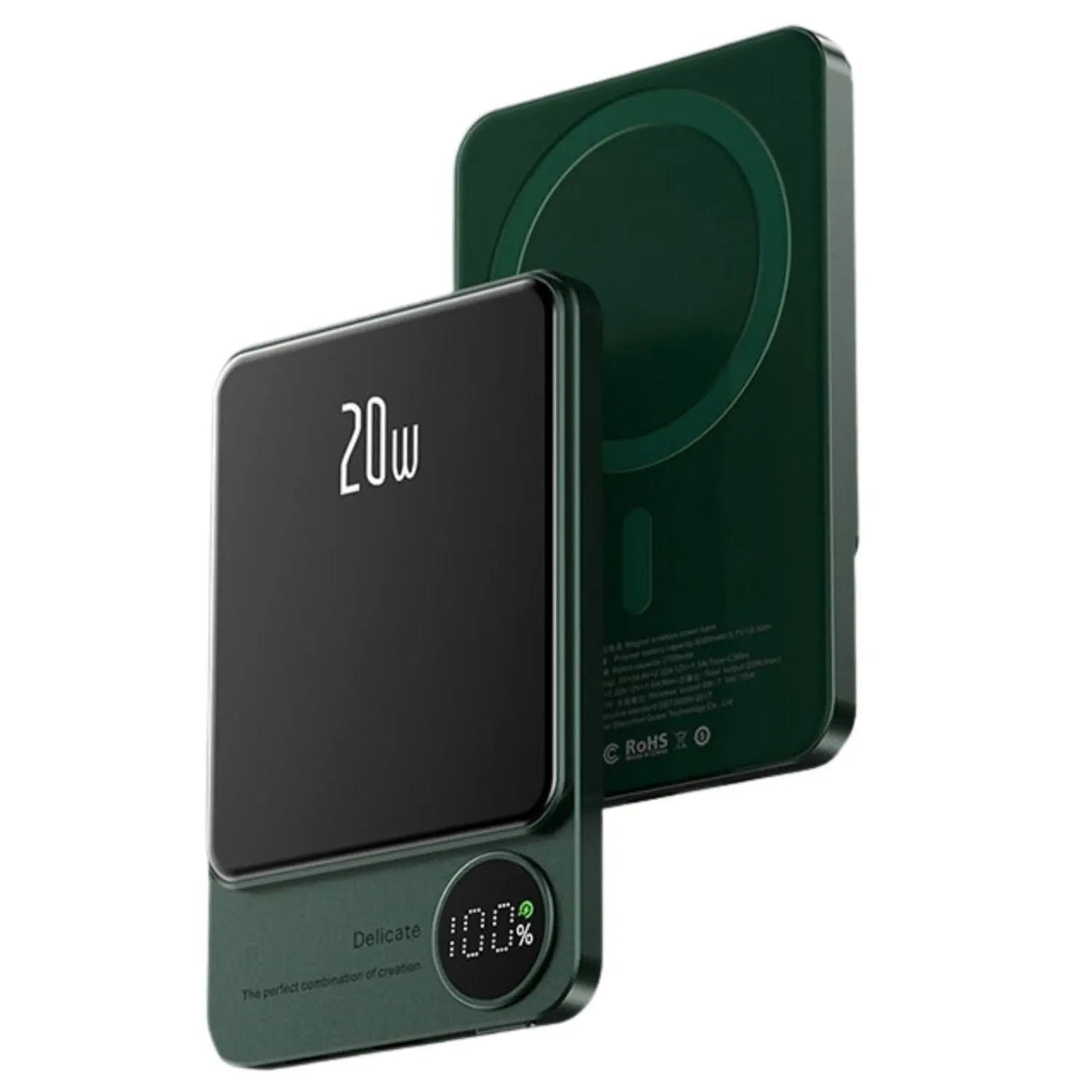 Power Bank Slim Trådlös Magnetisk Laddare Carvallo