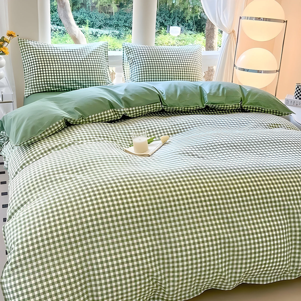 CheckeredDream sängklädesset - Avslappnad rutig sängklädesset Carvallo