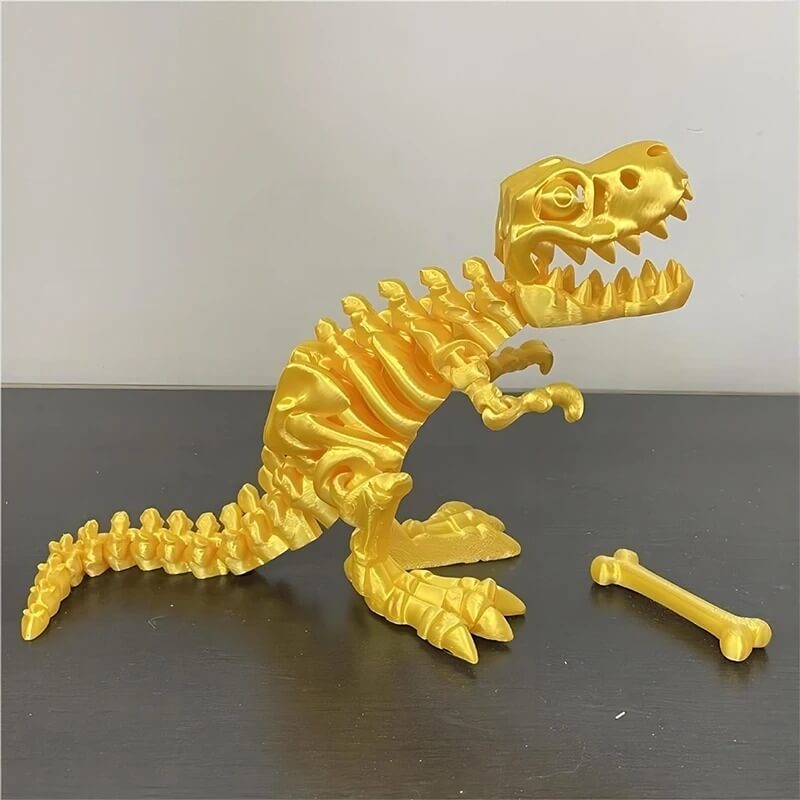 DinoFlex - Rörlig 3D-printad Dinosauriemodell för Lek och Dekor-Dinosaur Playsets-BB-Strålande gul-Hemnix