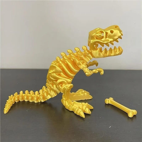 DinoFlex - Rörlig 3D-printad Dinosauriemodell för Lek och Dekor-Dinosaur Playsets-BB-Strålande gul-Hemnix