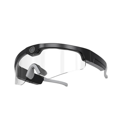 SmartSol – Solglasögon med Inbyggd Kamera och Trådlösa Hörlurar | Kompakta och Funktionella för Aktiva Äventyr-Action Video Cameras-BB-Transparent/Svart-Utan SD-kort-Hemnix