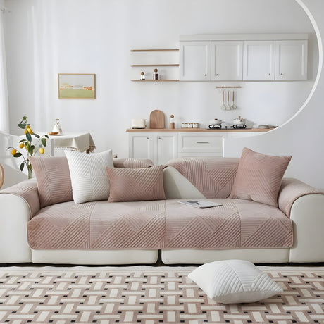 SofaGuard Deluxe – Modern Rutschfri Sammetsoffenduk för Vardagsrummet Carvallo