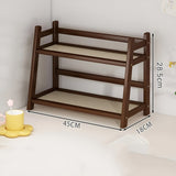 Kryddhylla i bambuimitat – 2-vånings kökshylla | Ideal för bänkskiva & kaffehörna Carvallo