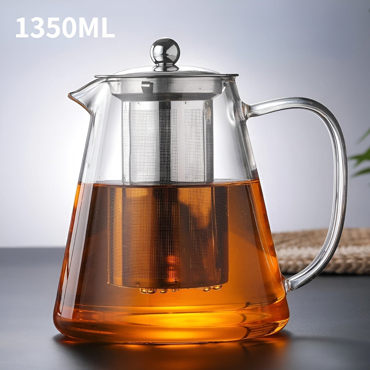 Värmebeständigt teset i borosilikatglas – Med filter | Ideal för att brygga blommote Carvallo