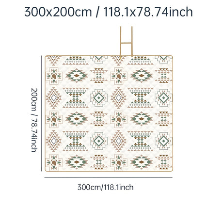 Picknickfilt med rutigt mönster – Vattentålig & Fällbar | Idealisk för Park, Strand & Camping Carvallo